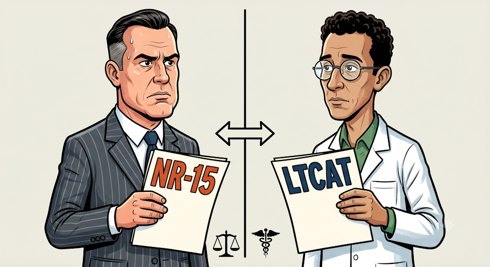 Diferença entre Laudo de Insalubridade NR-15 e LTCAT — documentos com finalidades e legislações distintas